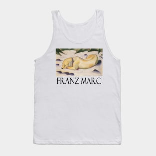 Dog Lying in Snow by Franz Marc Tank Top